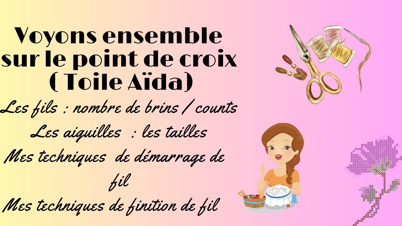 Tuto sur le point de croix #tuto #tutorial #loisirscreatifs #pointdecroix #crossstitch #blabla #diy