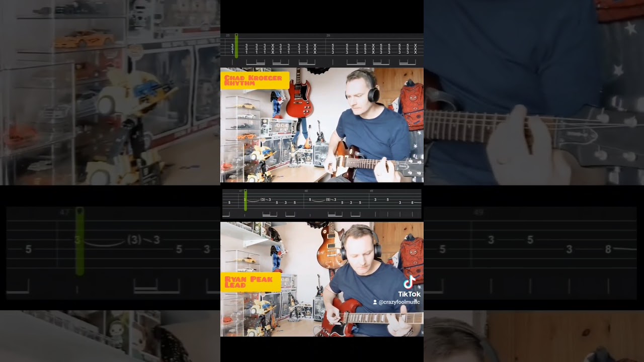 Nickelback Rockstar Guitar lesson with tab 
