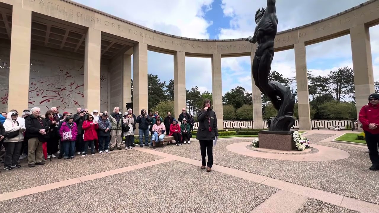 Ceremony at American Cemetery Normandy Beach, France 2024