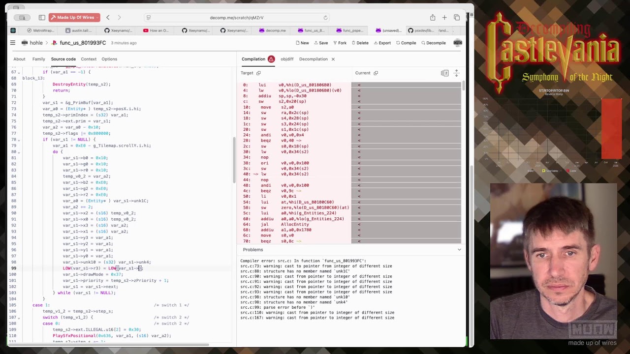Decompiling Castlevania: Symphony of the Night - 2026.02.23