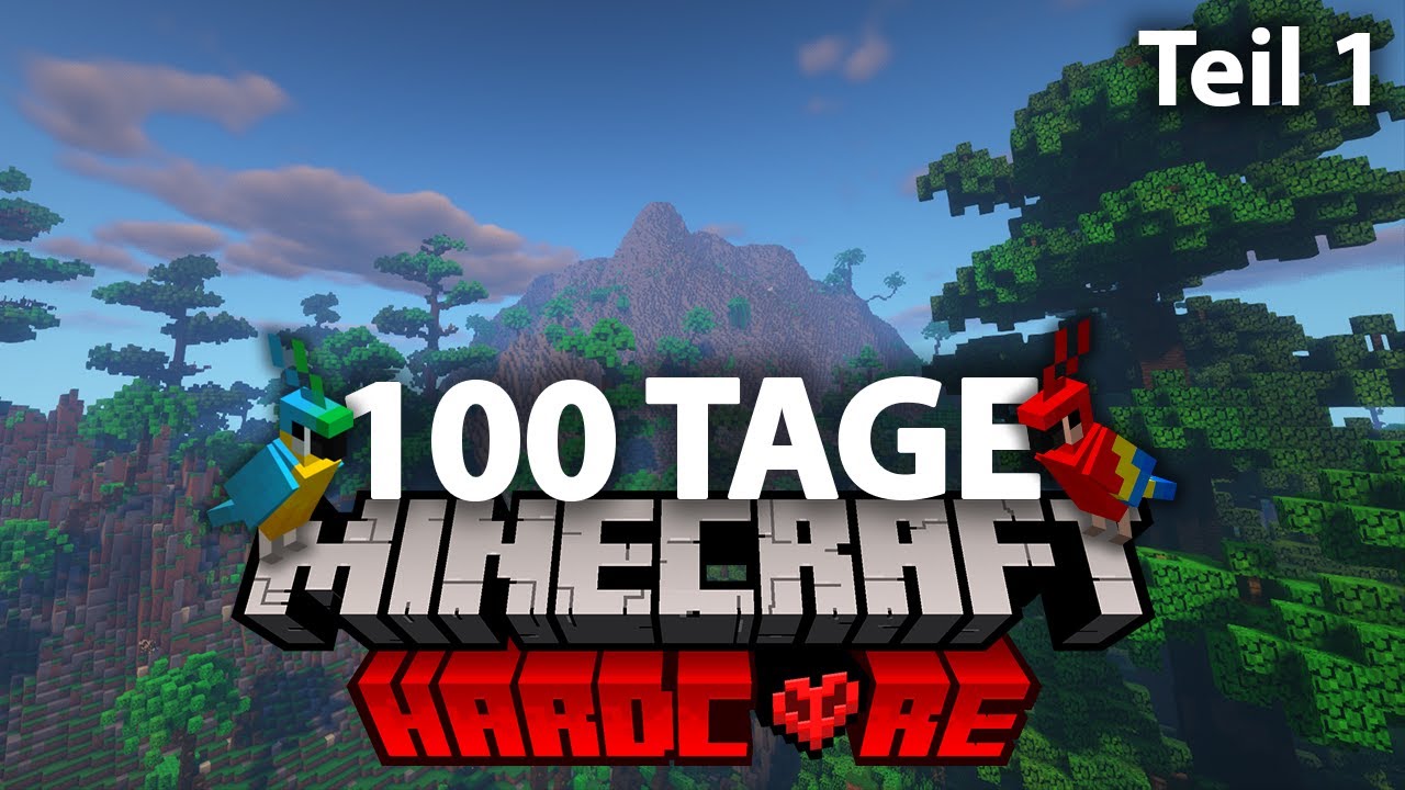 Ich überlebe 100 Tage Minecraft Hardcore auf einer einsamen Insel (Deutsch, Teil 1)