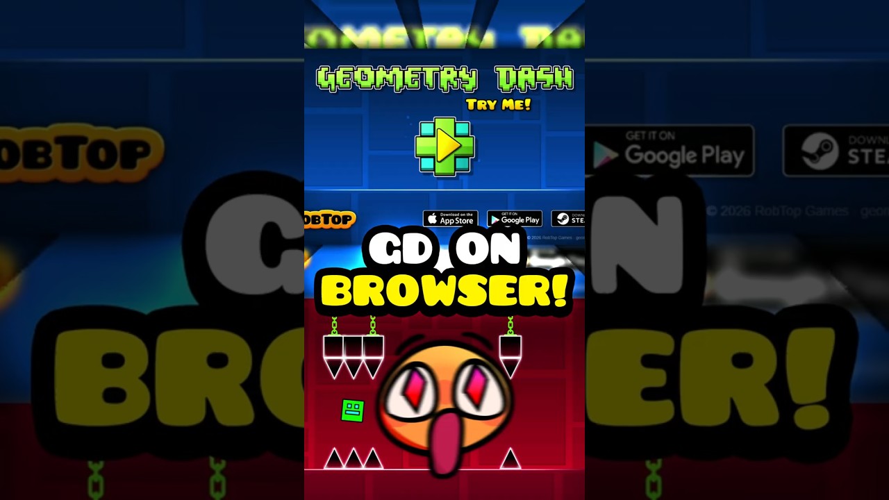 Компания RobTop выпустила Geometry Dash для браузеров!
