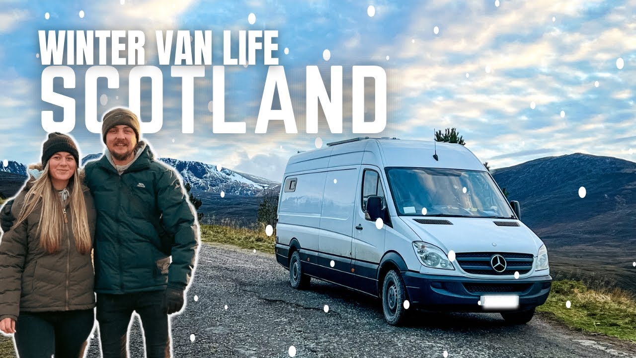 WINTER VAN LIFE SCOTLAND (Testing our DJI mini 3 pro in the Cairngorms) S2 Ep3