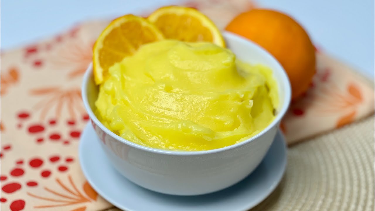 Crema all&rsquo;Arancia senza uova e senza latte