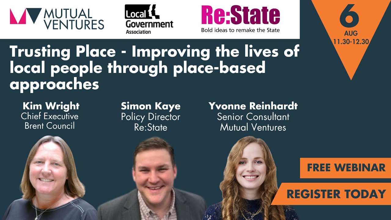 'Trusting Place' - Improving the lives of local people through place-based approaches webinar
