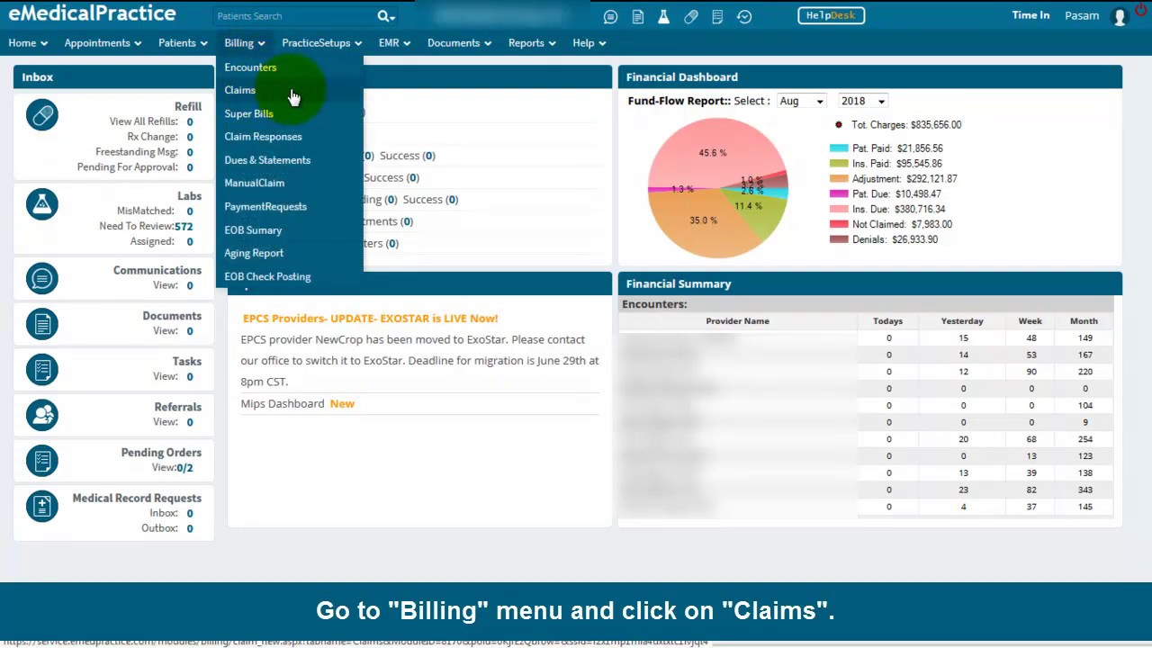 How to View or Edit Rejected Claims