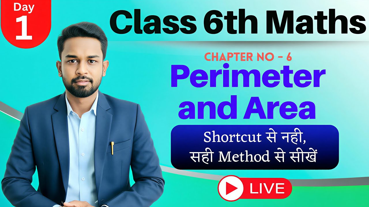 Class 6 Maths Ch 6 | Perimeter and Area | Complete Basic Concepts & Advanced Questions | Day-1