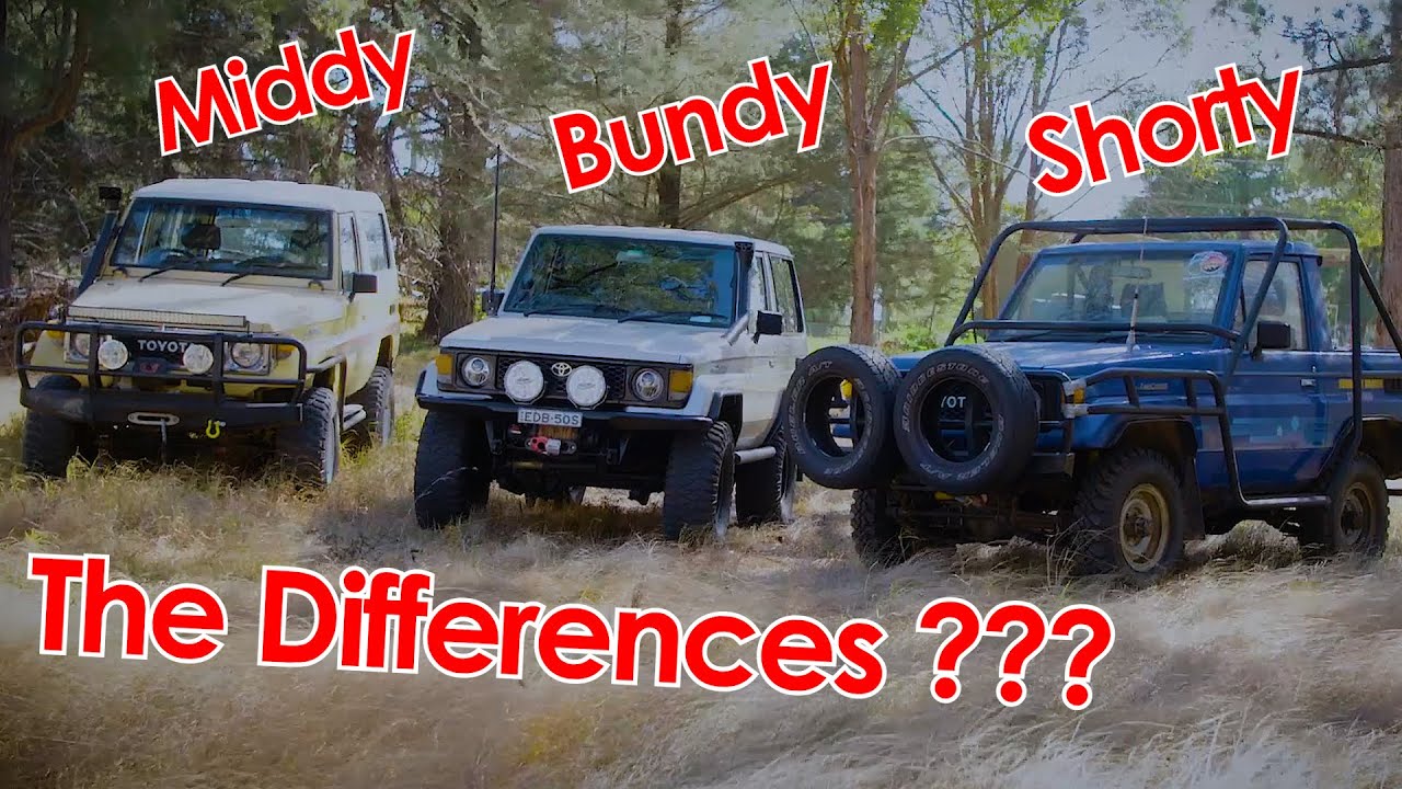 Toyota Middy, Shorty and Bundera 4x4 - What are some differences between them?