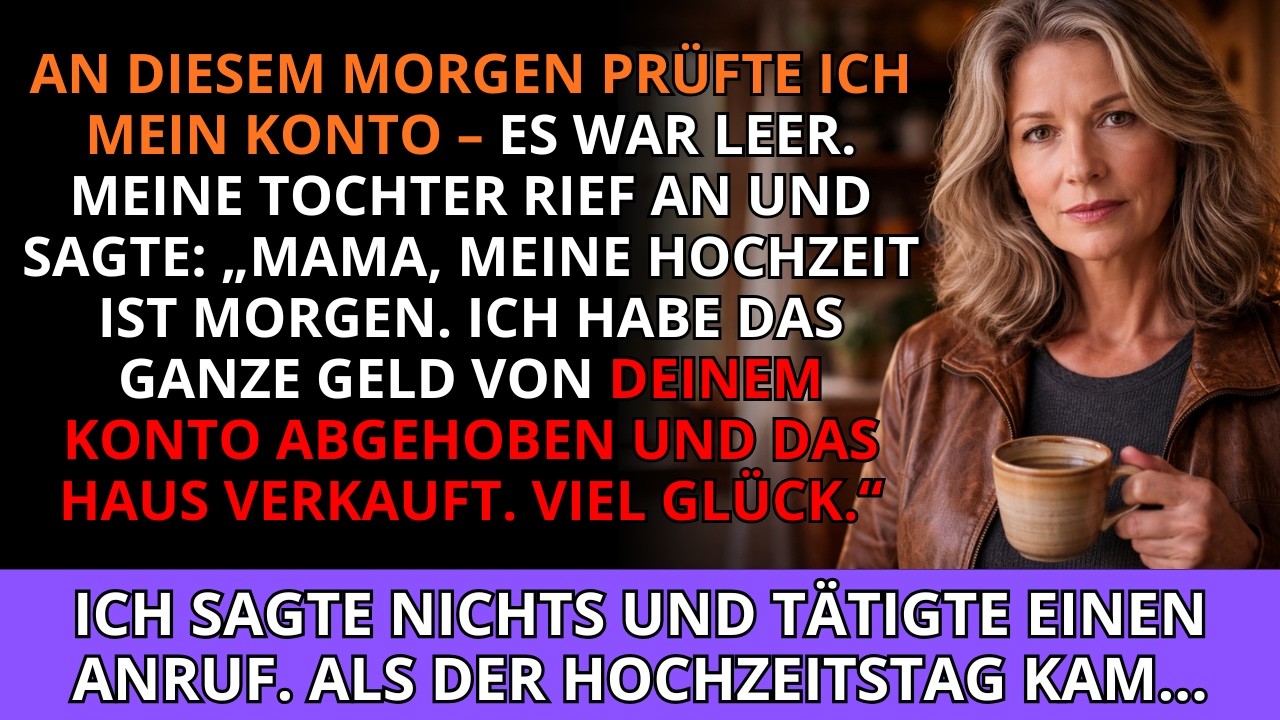Meine Tochter leerte mein Bankkonto und verkaufte mein Haus für ihre Hochzeit — dann fand sie her...