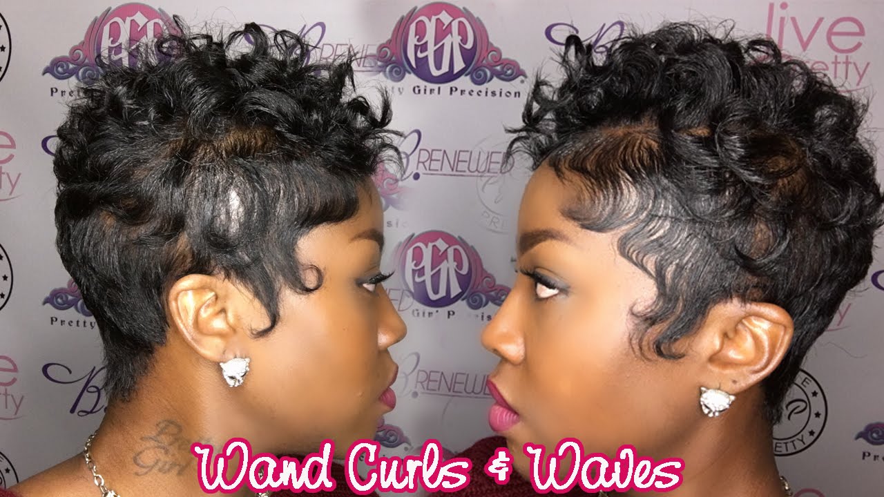 Wand Curls on Short Hair| Waves