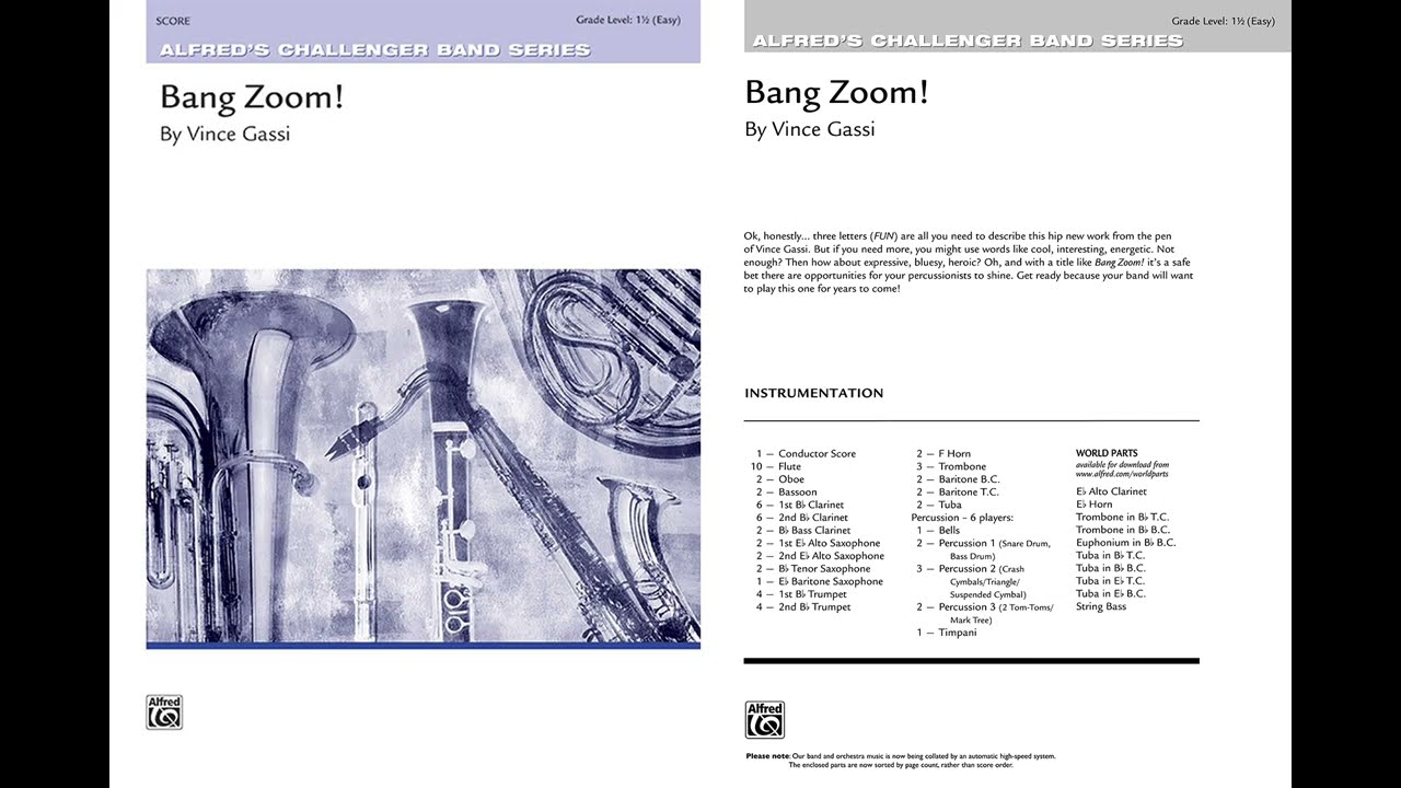 Bang Zoom!, by Vince Gassi – Score & Sound