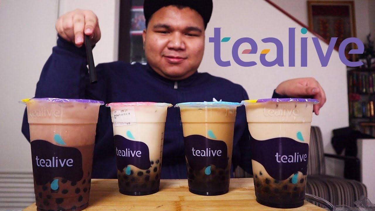 (REVIEW) 4 Air Popular BUBBLE TEA dari TEALIVE BangBang!💥 (Malaysia🇲🇾) - MUKBANG 먹방 | Eating Show