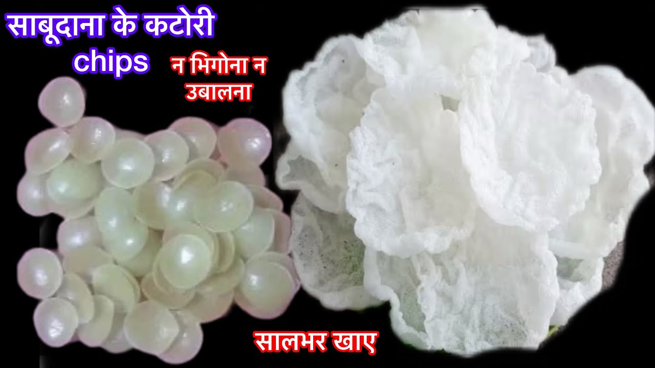 Sago Chips बिना भिगोए बिना उबाले पाँच रुपए के साबूदाना से थालीभर के कटोरी chips बनाए/sabudana papad