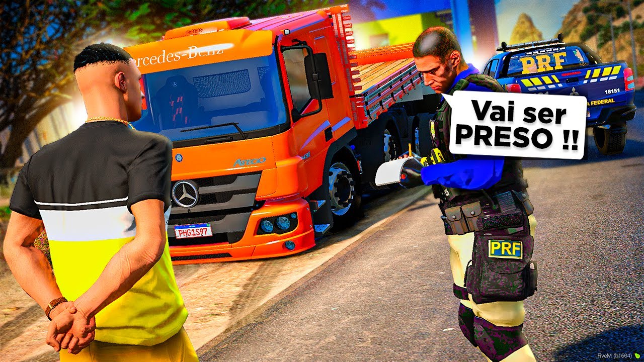 GTA V VIDA DE CAMINHONEIRO | PRF PRENDEU MEU CAMINHÃO E AGORA ?! 😰 #201