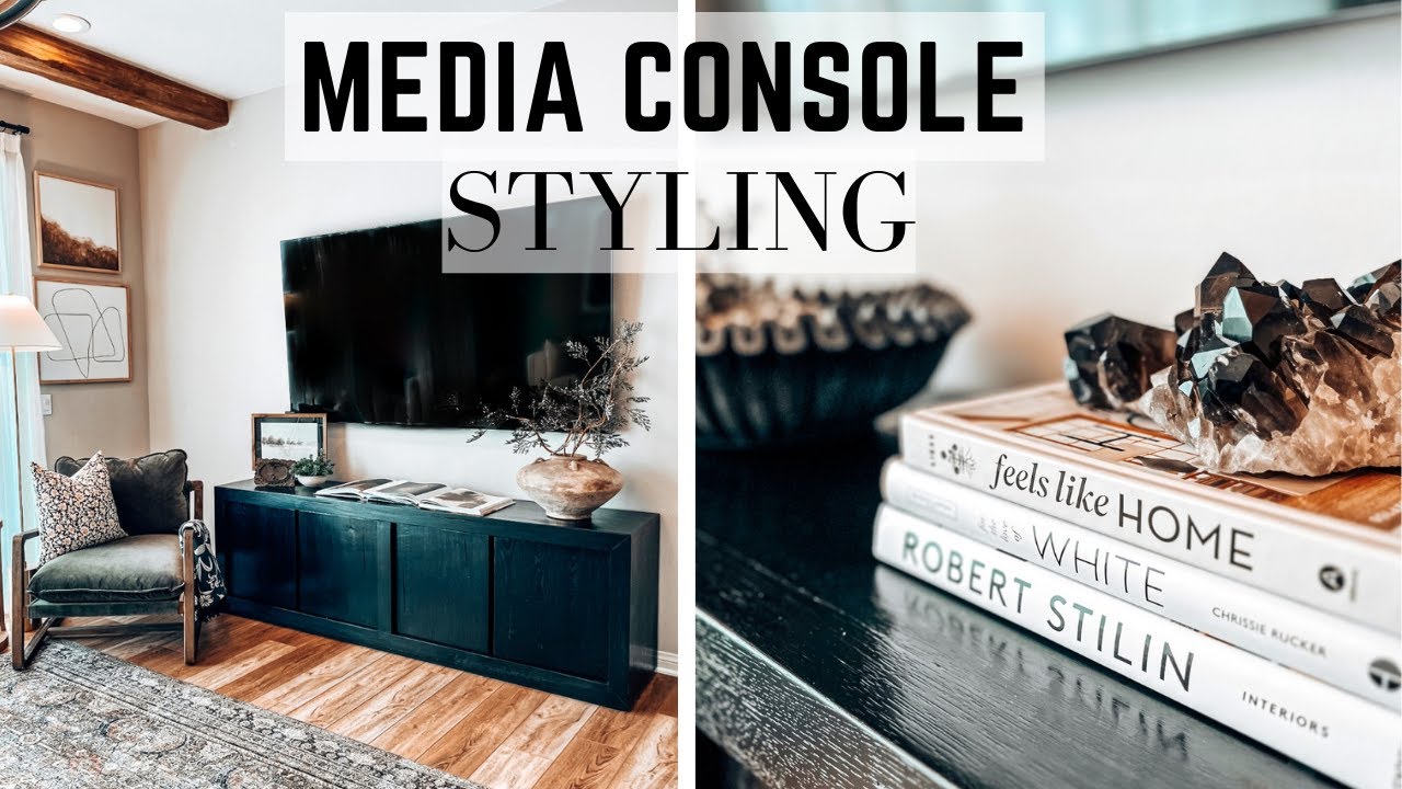 WAYS TO STYLE YOUR MEDIA CONSOLE || 5 DIFFERENT STYLES || SIMPLE & BEAUTIFUL || 2023