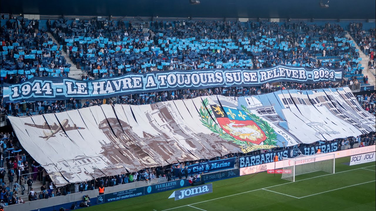 HAC - LILLE (28/09/24). Tifo des 80 ans de la libération du Havre .