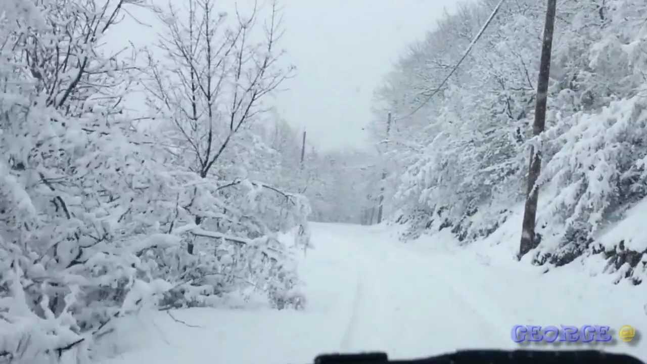 Driving in snowy mountains off road -xortiatis - Εκπληκτική διαδρομή στο χιόνι Χορτιάτης 4x4