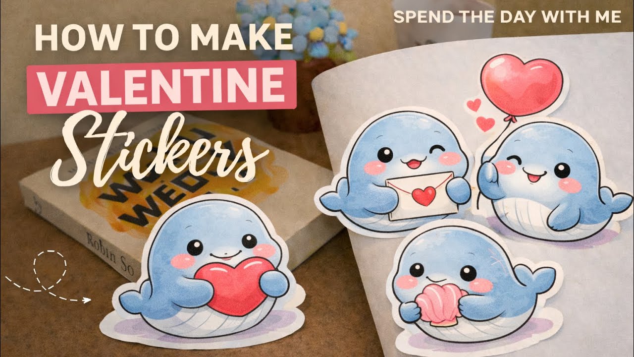 How to make stickers (Easy tutorial) |unicorn label 🐳❤️ 