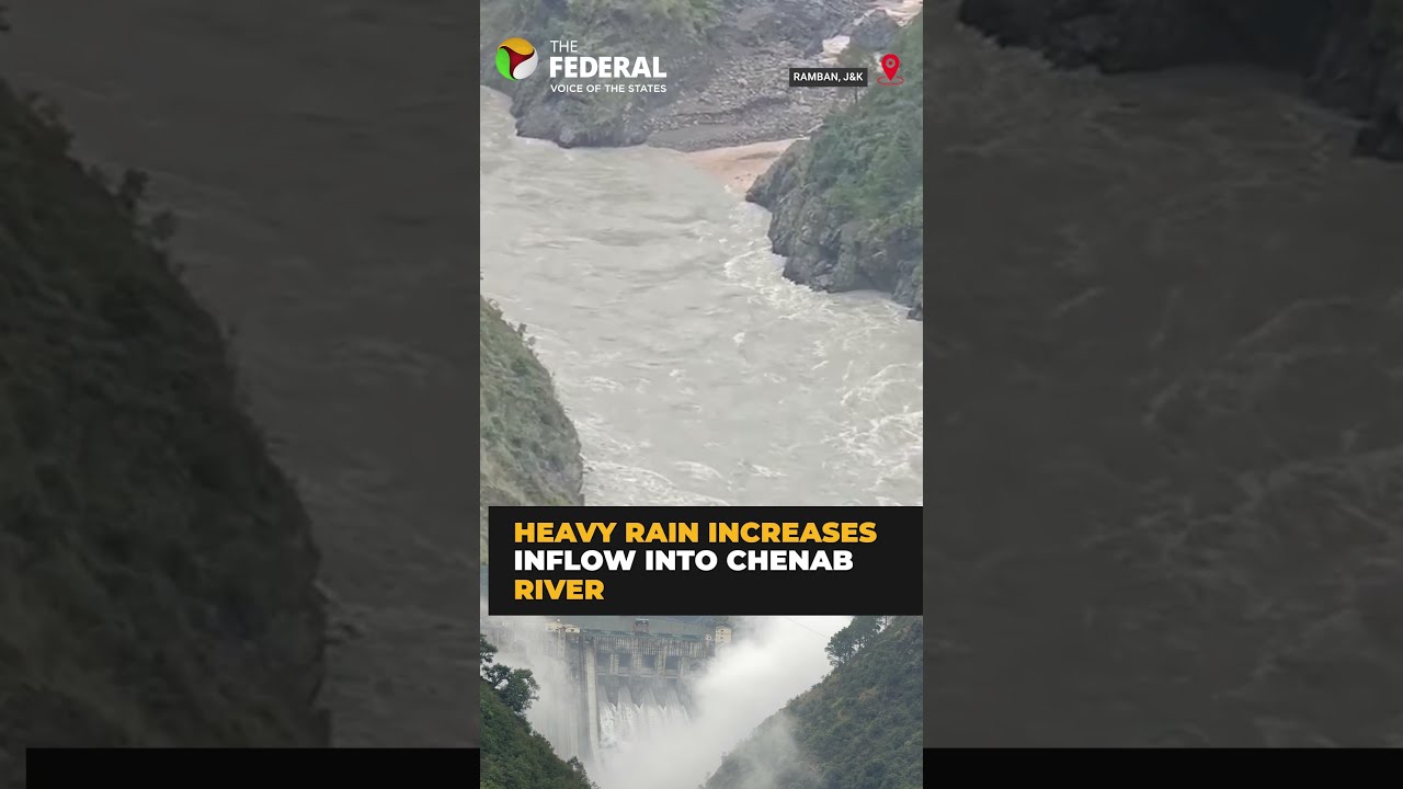 Baglihar dam opens gates as Chenab water level rises | #shorts