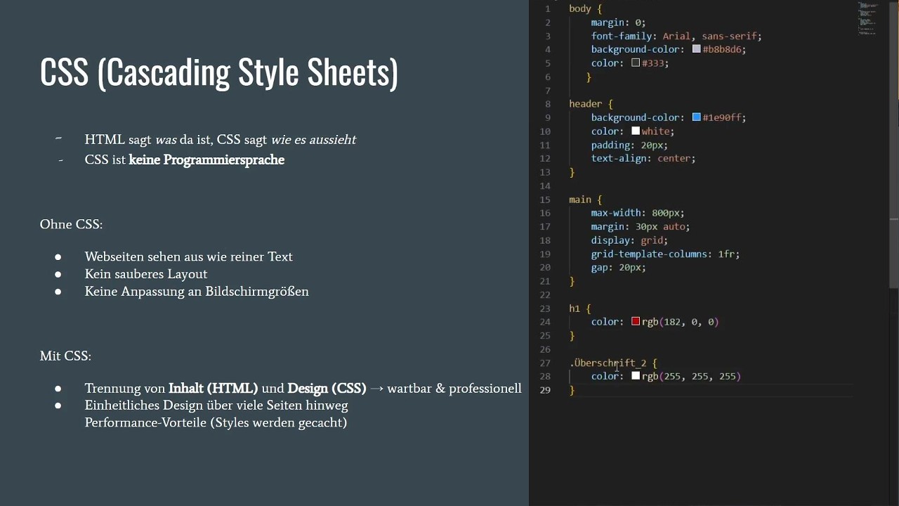 Von HTML zur richtigen Webseite! Was ist CSS und wie arbeitest Du damit?