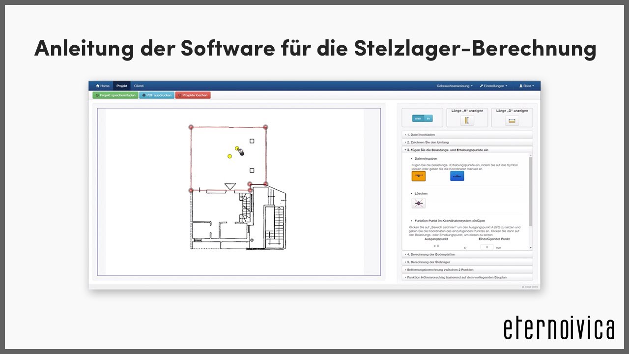 Eterno Ivica | Anleitung der Software f&uuml;r die Stelzlager-Berechnung