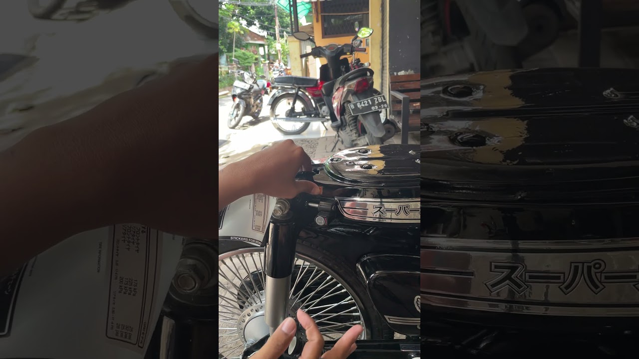 PASANG STIKER HONDA C70 HITAM BASIC C800 #shorts
