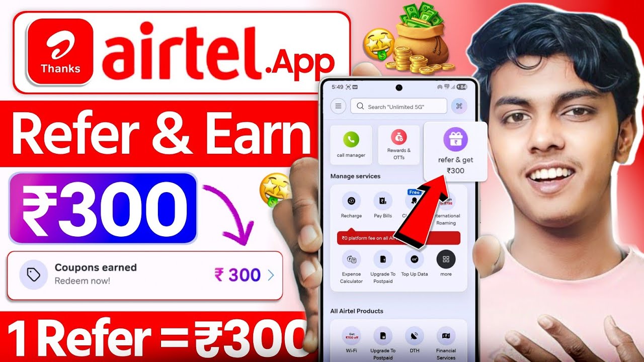 Airtel thanks app refer and earn | airtel payment bank refer and earn | airtel refer and earn