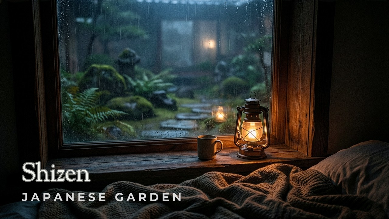 Soft Lantern Glow & Sound of Rain on the Nature for Deep Relaxation