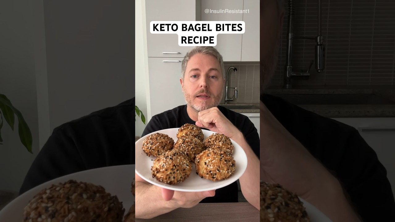 Homemade keto bagel bite recipe. #glucose #bloodsugar #insulinresistant1 #ketobagelsrecipe