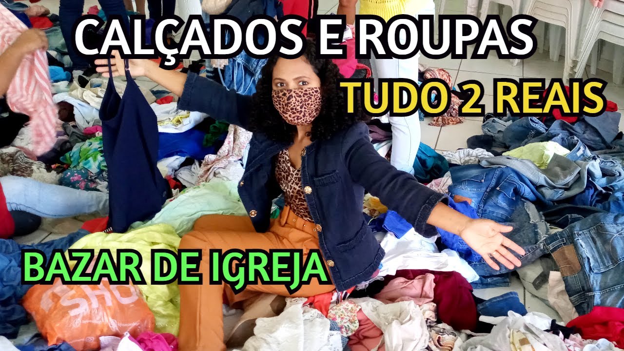 BAZAR DE IGREJA NO CAPÃO ! TUDO POR 2 REAIS ROUPAS E CALÇADOS SEMINOVOS - *Em brechó comigo!