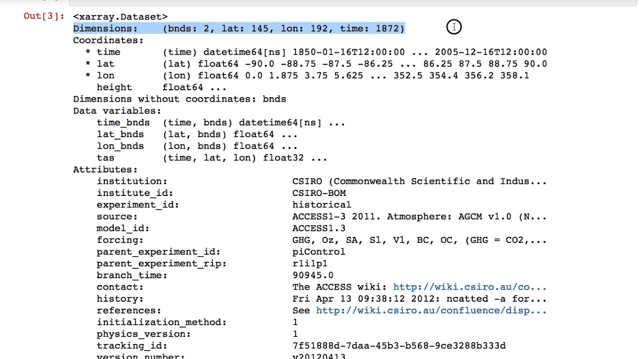 1 Opening a dataset