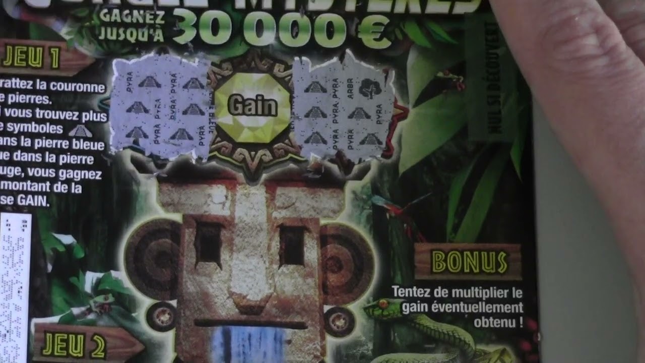 Ticket à Gratter 3 Jungle Mystères, 1 A PRENDRE OU A LAISSER, 1 Millionnaire,