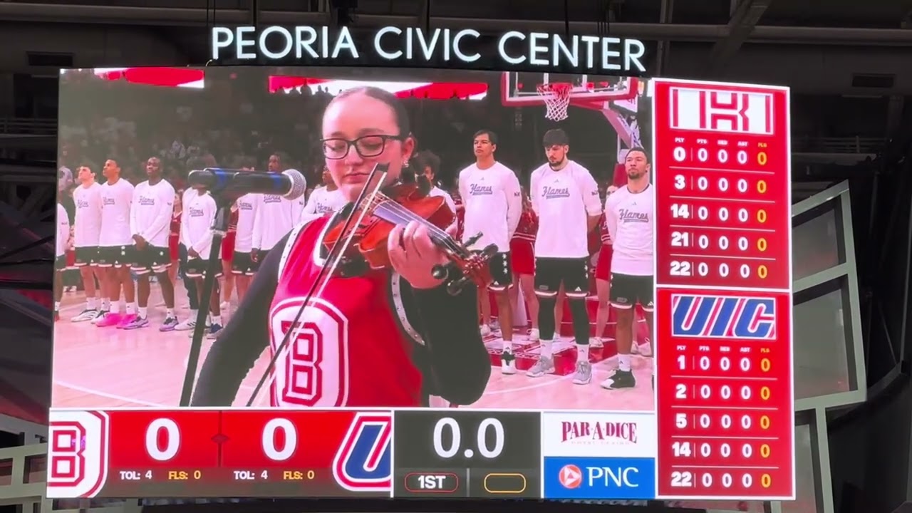Bradley University Men’s Basketball National Anthem performed by Sabrina Patel