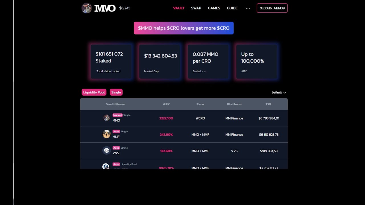 MM FINANCE/ Aplicando criptomoedas em VAULTS