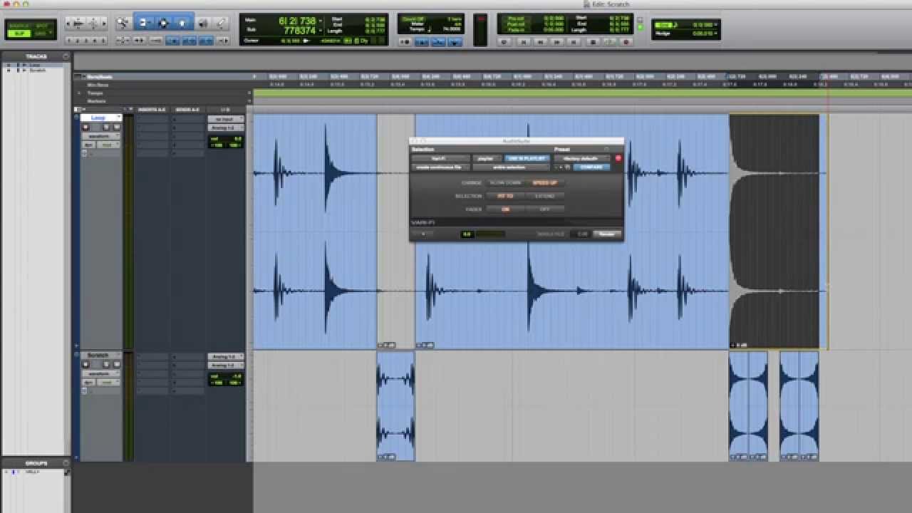 Jak zrobić scratch w Pro Tools?