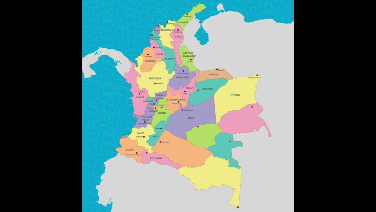 Mapa Geogr&aacute;fico de Colombia