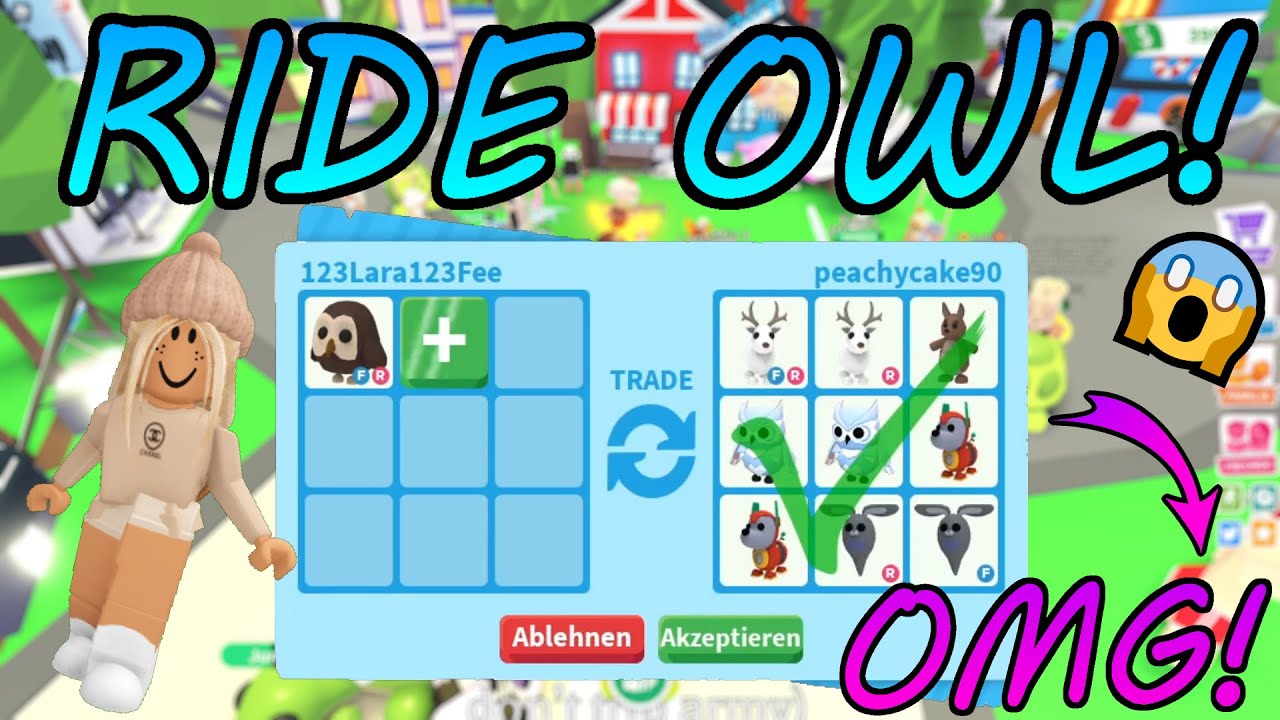 Ich VERTRADE meine RIDE OWL in Adopt Me!+ Verlosung (Deutsch) | RobloxLara