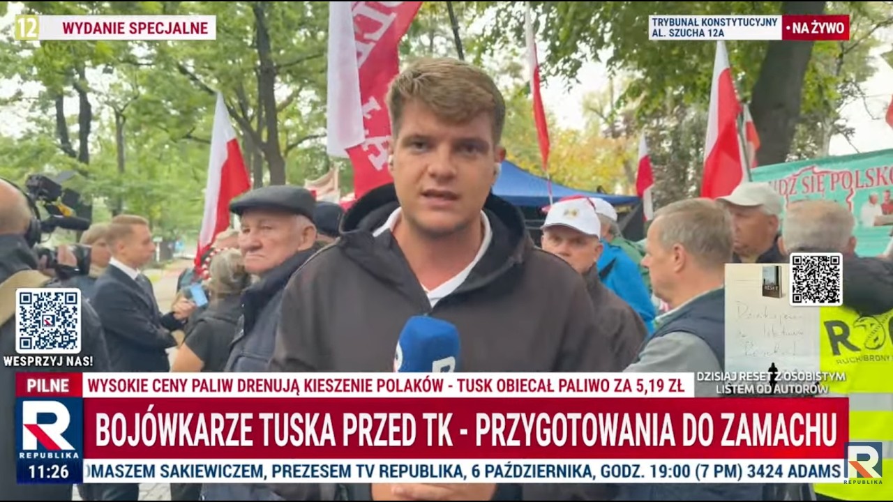 Na żywo! Boj&oacute;wkarze Tuska przygotowują się do zamachu na TK! ATAK NA DZIENNIKARZA REPUBLIKI!