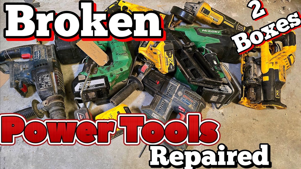 Saving and repairing a mix of broken Power tools. 