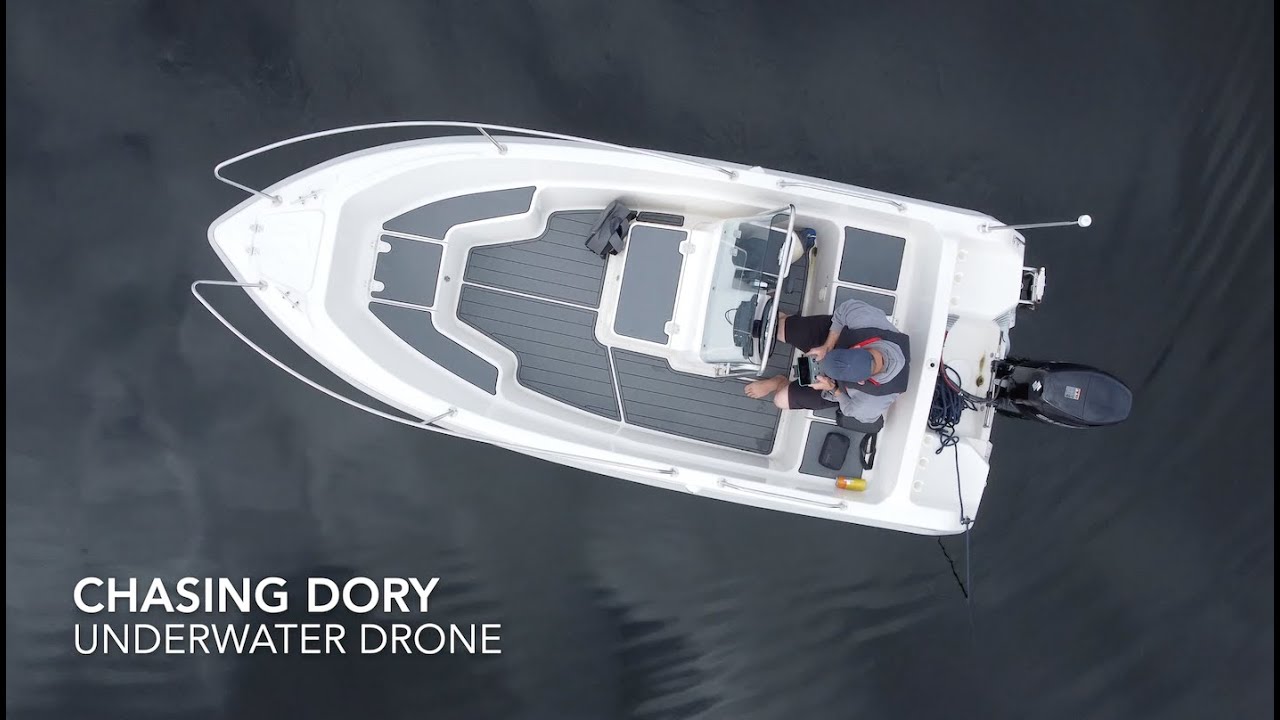 Chasing Dory underwater drone. Trondheimsfjorden, Norway