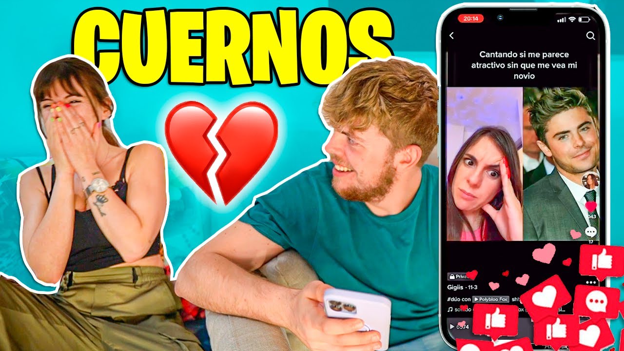 MI NOVIO REACCIONA a MIS LIKES PRIVADOS en TIKTOK ! * Me pilla * Gigiis