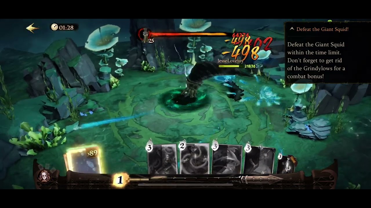 Harry Potter: Magic Awakened Giant Squid battle on Lake Floor