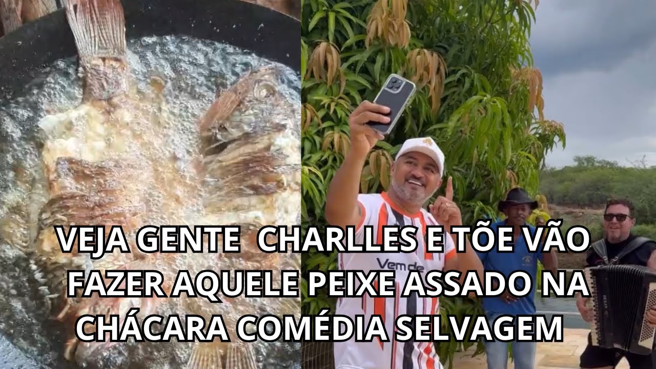 VEJA GENTE CHARLLES E TÕE VÃO FAZER AQUELE PEIXE ASSADO NA CHÁCARA COMÉDIA SELVAGEM 