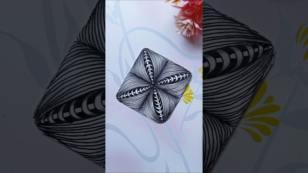 New Zentangle Art #zenart #zenpatterns #zentangleart #zendoodle #doodleart #youtubeshorts #shorts