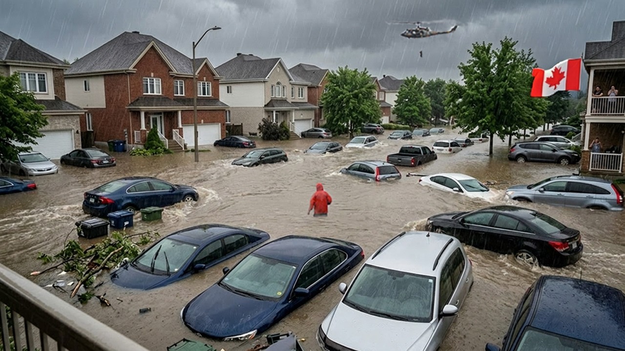 Montreal, Canada is Underwater! Severe Flooding Swallows Vehicles and Drowns Basements