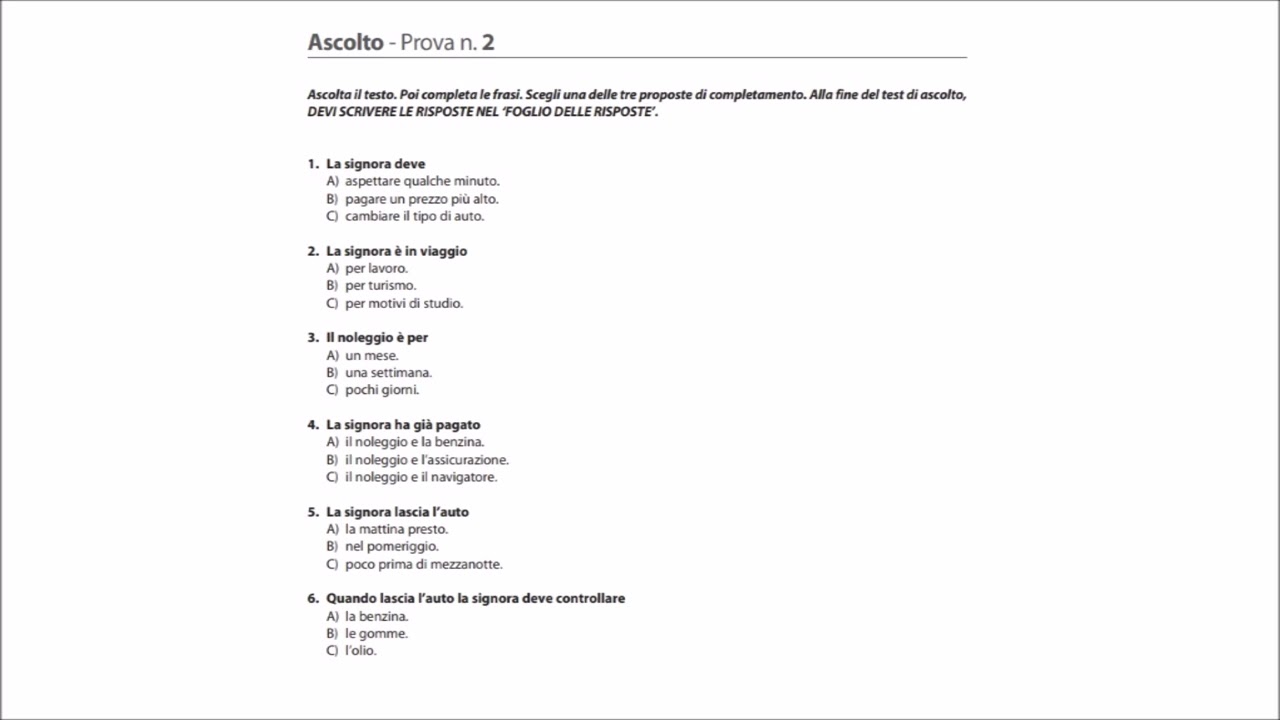 CILS A2 | giugno 2017 | Ascolto con le soluzioni