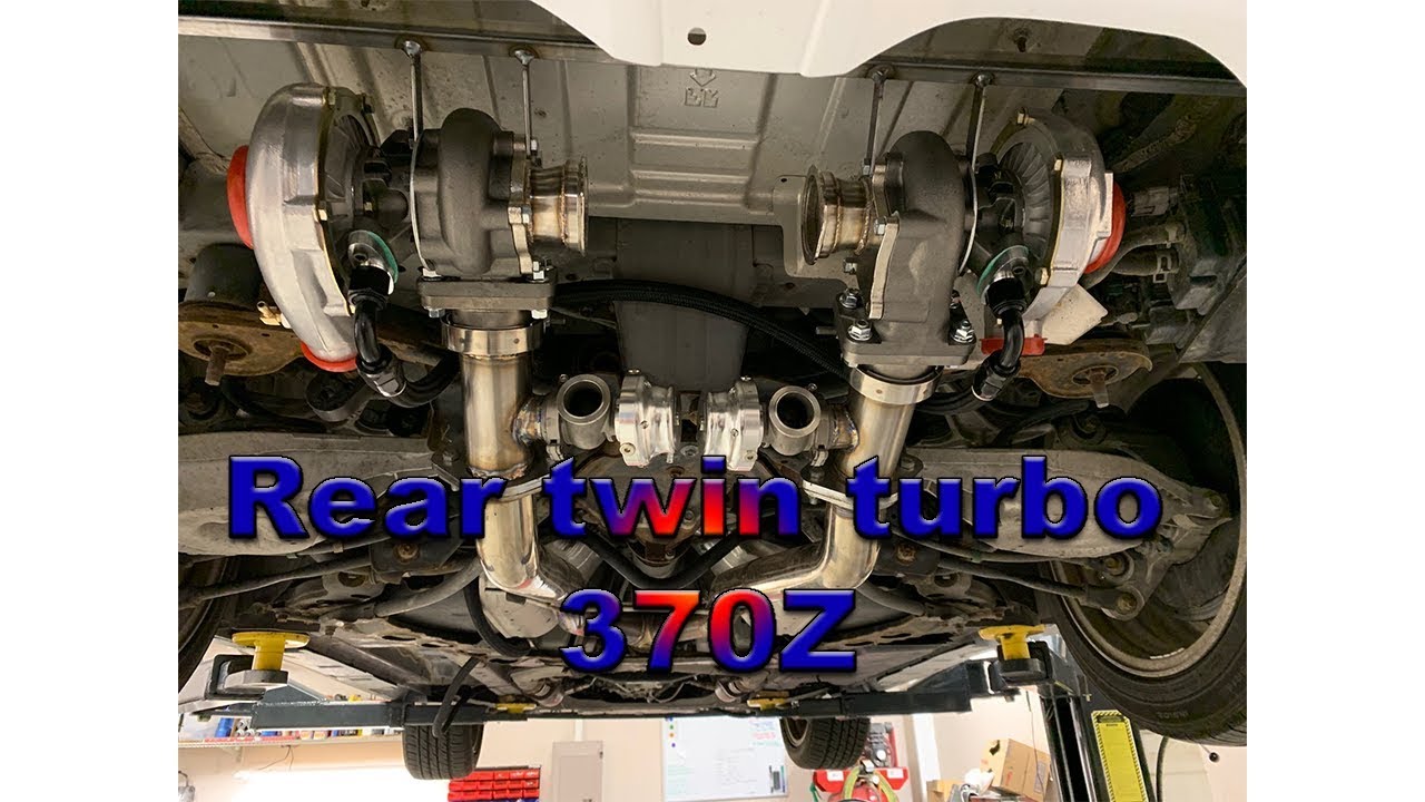 diy rear mount twin turbo 370z