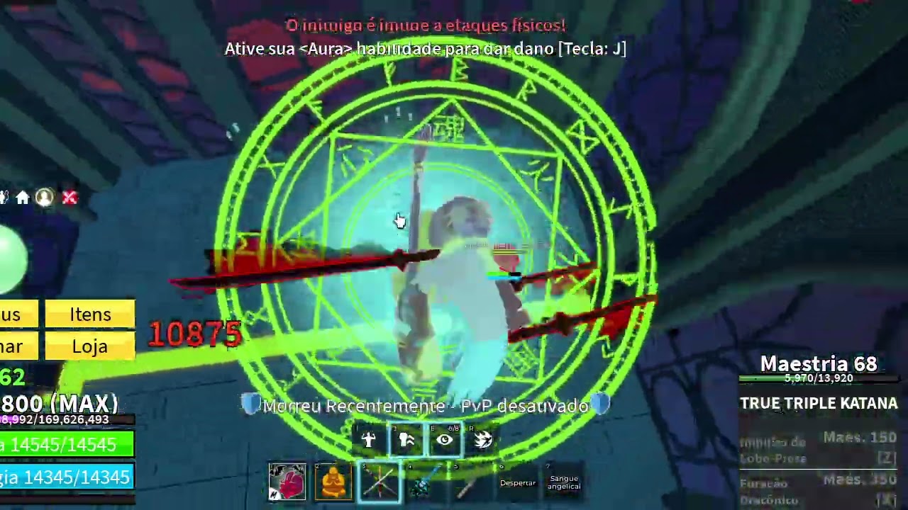 genteeeeeee peguei true triple katana