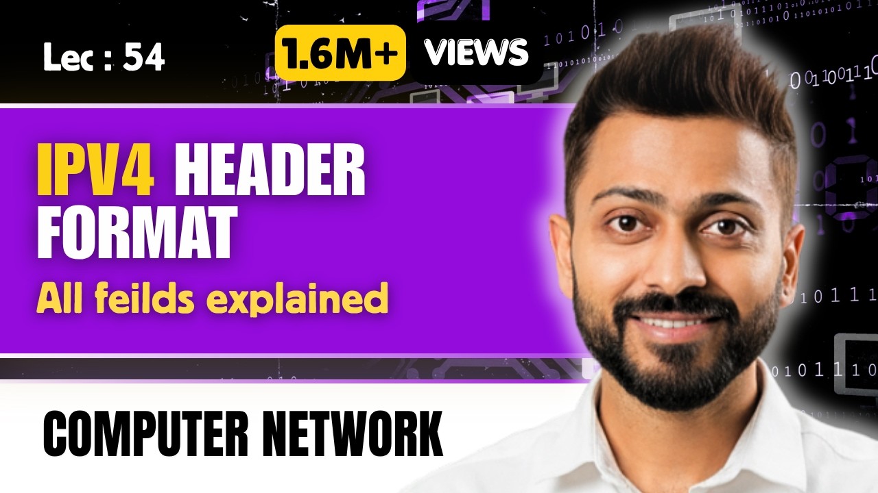 Lec-53: IPv4 Header Format – All Fields Explained in Hindi | Computer Networks