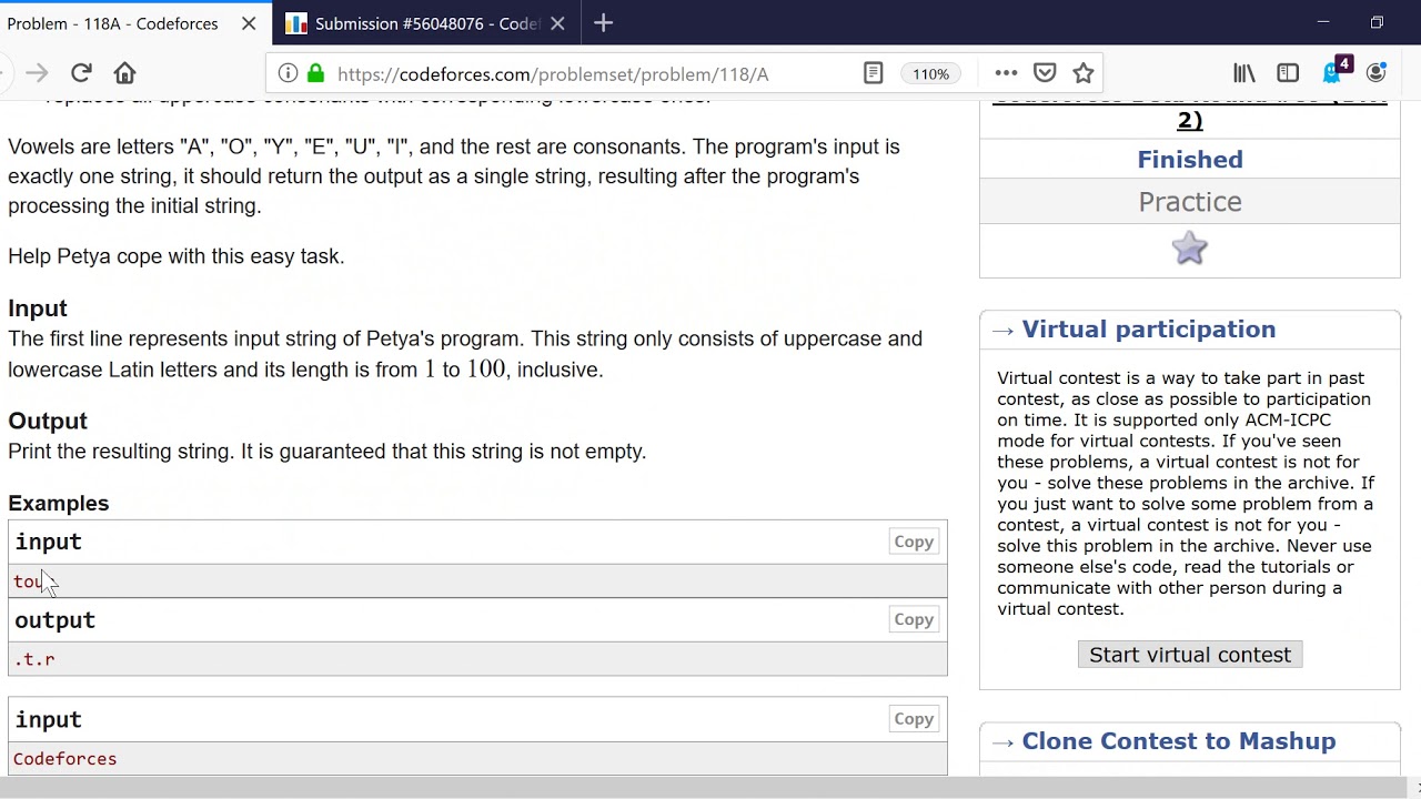 118A  String Task codeforces problem